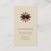 Watercolor Lotus Flower Logo Yoga Healing Health Business Card (Back)