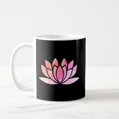 Watercolor Lotus Flower Yoga Florals Coffee Mug