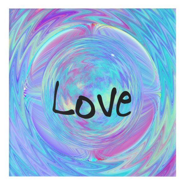watercolor LOVE  Acrylic Print (Front)