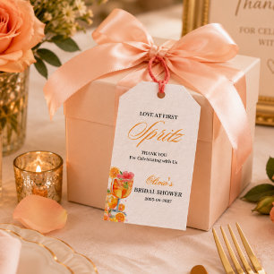 Watercolor Love at First Spritz Bridal Shower Gift Tags