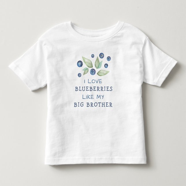 Watercolor Love Blueberries  Toddler T-shirt (Front)