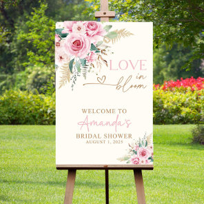 Watercolor Love in BloomBridal Shower Welcome Sig  Foam Board