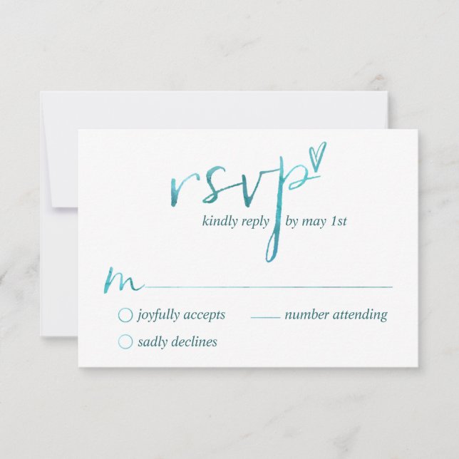 Watercolor Love is Love Gay RSVP Cards (Front)