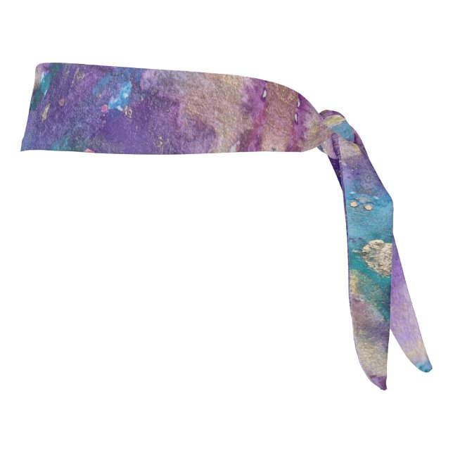 Watercolor Love Tie Headband (Rotate 90)