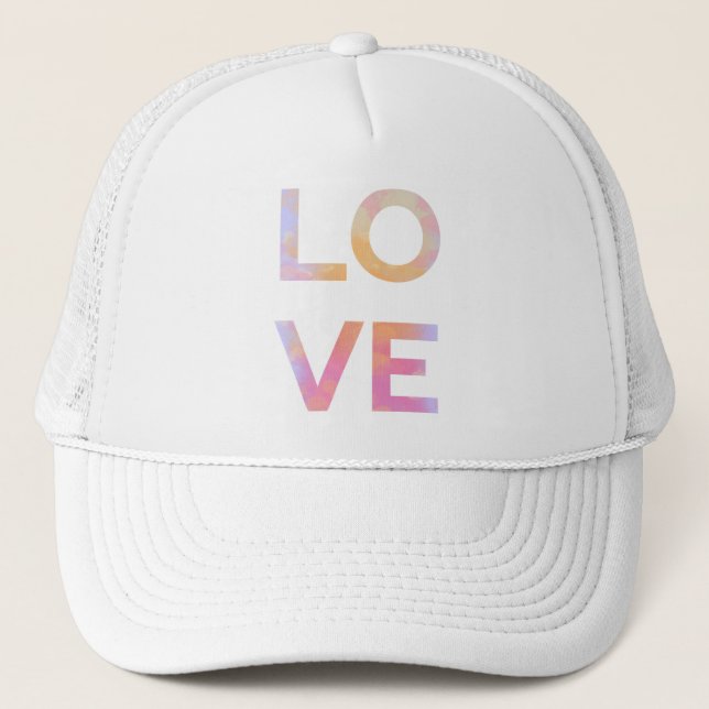 Watercolor Love Trucker Hat (Front)