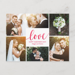 Watercolor Love Valentine's Day Postcard