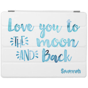 Watercolor Love You to the Moon And Back iPad Smart Cover