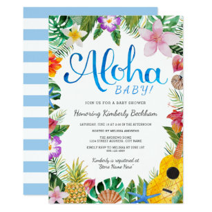 hawaiian baby shower invitations zazzle