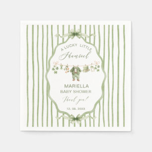  Watercolor Lucky Charm Shamrock baby shower Napkins