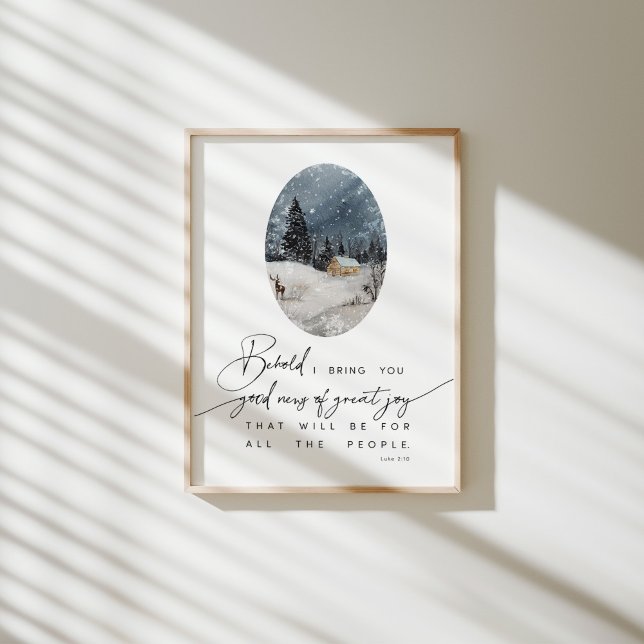 Watercolor Luke 2:10 Christmas poster (Creator Uploaded)