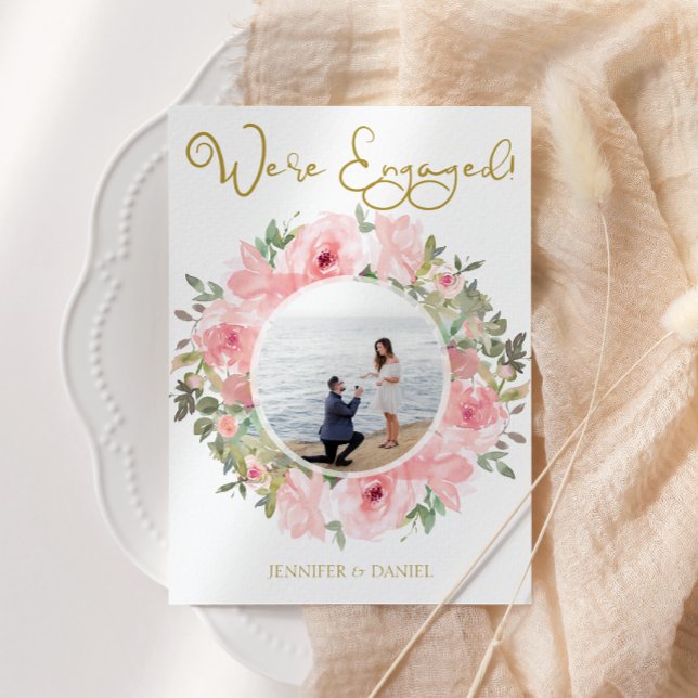 Watercolor Lush Blush Pink Floral Engagement Party Invitation (Creator Uploaded)