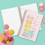 Watercolor Macaron Pastel Inspirational Quote Name Planner<br><div class="desc">The artsy, trendy design was created using my hand painted watercolor french macarons in soft, modern pastel shades of pink, tangerine orange, pale yellow, light sage green, and two pale blues in aqua and turquoise. The shadowing was created using soft tones of purple and golden brown. It features an inspirational...</div>