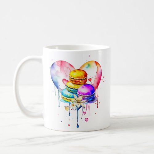 Watercolor Macarons Coffee Mug