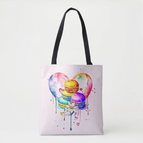 Watercolor Macarons Tote Bag