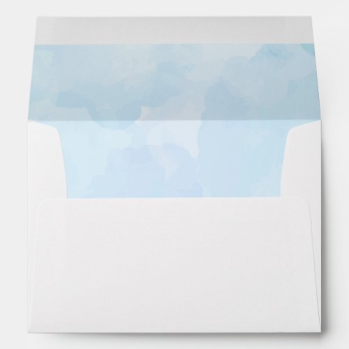 Watercolor Macaroons Baby Boy Shower  Envelope