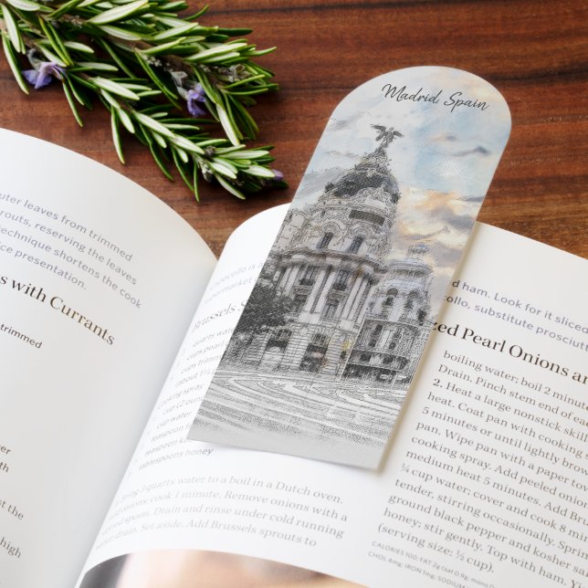 Watercolor Madrid Skyline Bookmarks – Spanish  (Book)