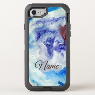 Watercolor Magic Custom Name OtterBox Defender iPhone SE/8/7 Case