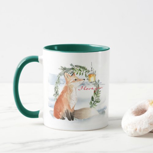 Watercolor magic Fox _ I Love You mug