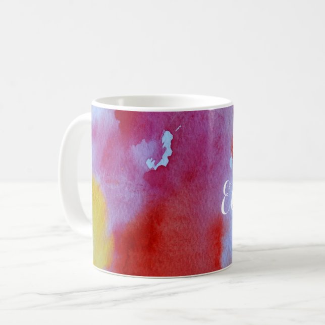 Watercolor Magic Personalized Coffee Mug (Front Left)
