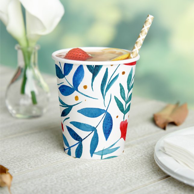 Watercolor Magical Garden  Paper Cups (Insitu)