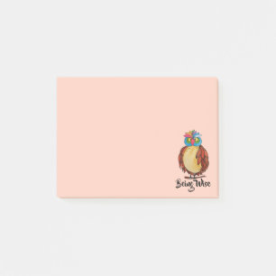 Watercolor Magical Owl With Rainbow Feathers Post-it Notes