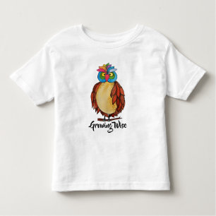 Watercolor Magical Owl With Rainbow Feathers Toddler T-shirt