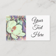 Watercolor Magnolia Business card