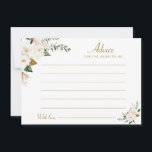 watercolor magnolia floral advice<br><div class="desc">A simple floral design with beautiful magnolia watercolor flowers. Feel free to change the colors and text details.</div>