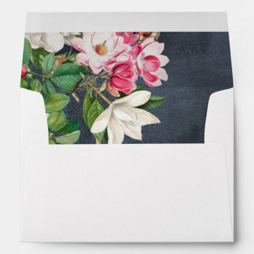 Watercolor Magnolia Flowers Wedding 5x7 Envelope