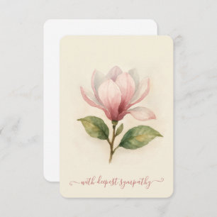 Watercolor Magnolia Sympathy Card 