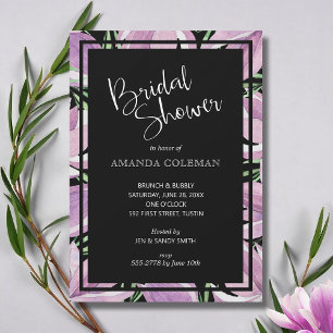 Watercolor Magnolias Floral Bridal Shower Invitation