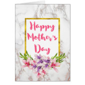 Watercolor Magnolias on Marble Mother's Day (Front)