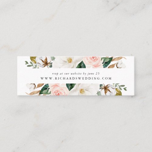 Watercolor Magnolias  Wedding RSVP Cards