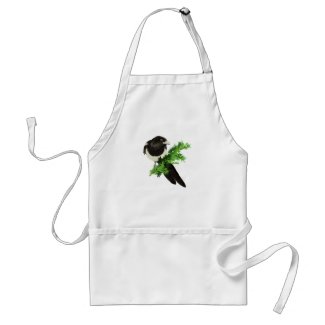 Watercolor Magpie Garden Birds Birding Fans