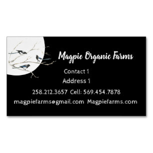 Watercolor Magpie Organic Farms Business Card