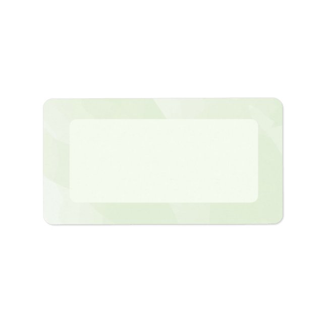 Watercolor Mailing Label, Mint Green Label (Front)