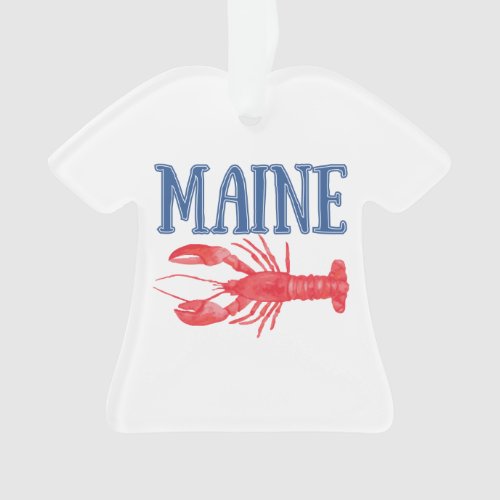 Watercolor Maine Lobster Ornament