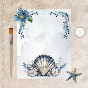 Watercolor Majestic Mia Wedding Scrapbook Paper