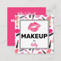 Watercolor Makeup Artist Glam Square Business Card