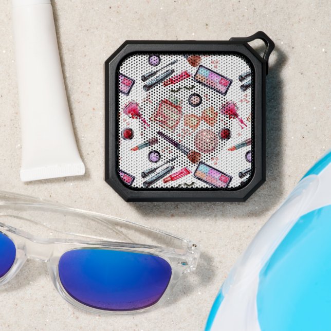 Watercolor Makeup Pattern Bluetooth Speaker (Insitu(Beach))