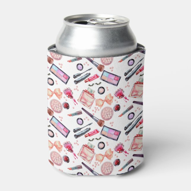 Watercolor Makeup Pattern Can Cooler (Can Front)