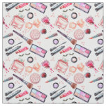 Watercolor Makeup Pattern Fabric