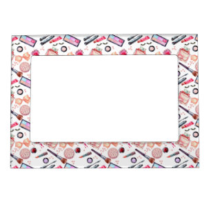 Watercolor Makeup Pattern Magnetic Frame