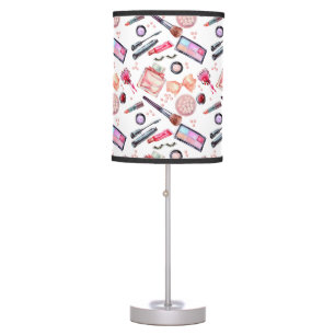 Watercolor Makeup Pattern Table Lamp