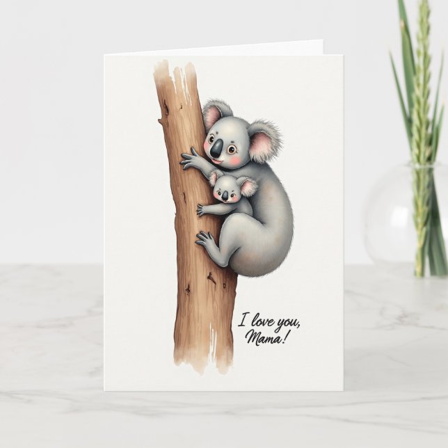 Watercolor Mama Love Card (Front)