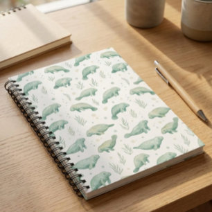 Watercolor Manatee Notebook