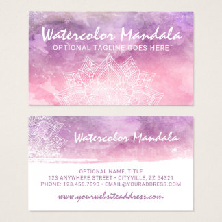Spiritual Business Cards Templates Zazzle Watercolor Mandala Holistic Healing Spiritual Business Card