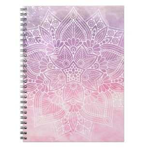Watercolor Mandala Holistic Healing & Spiritual Notebook