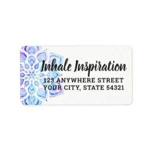 Watercolor Mandala Metaphysical Spiritual Address Label