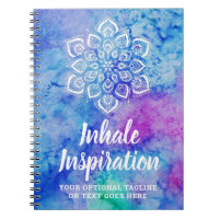 Watercolor Mandala Metaphysical Spiritual Yoga Notebook